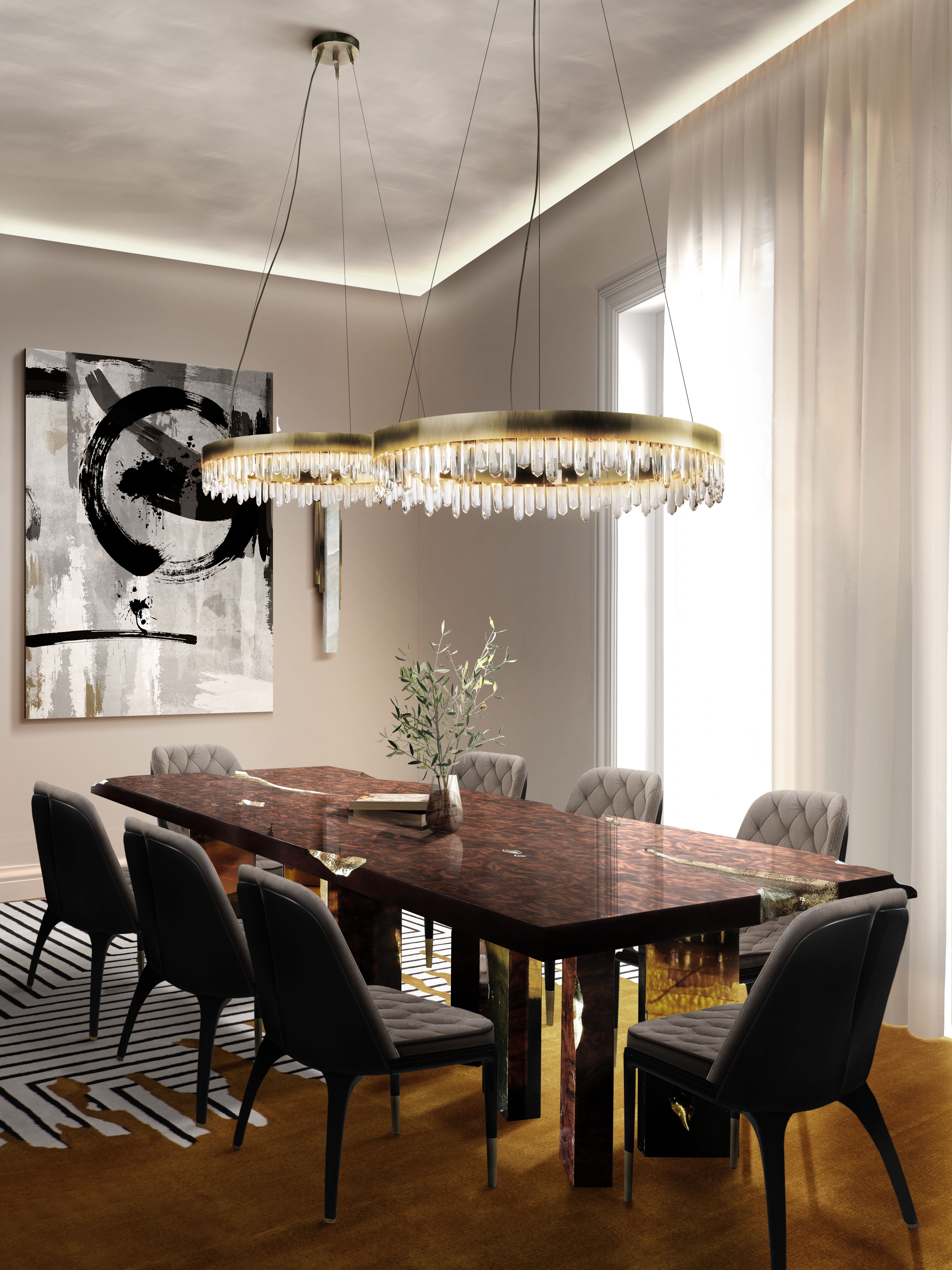Warm and Cozy Dining Room With Valencia&nbsp;Rug by Rug'Society