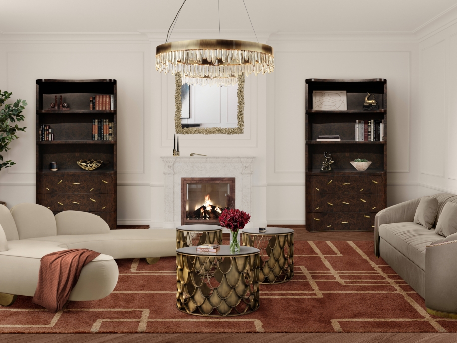 Warm Tones Living Room With The Terracotta&nbsp;Rug by Rug'Society