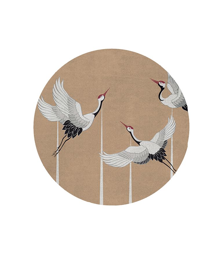 Heron Nude Round Rug by Rug'Society