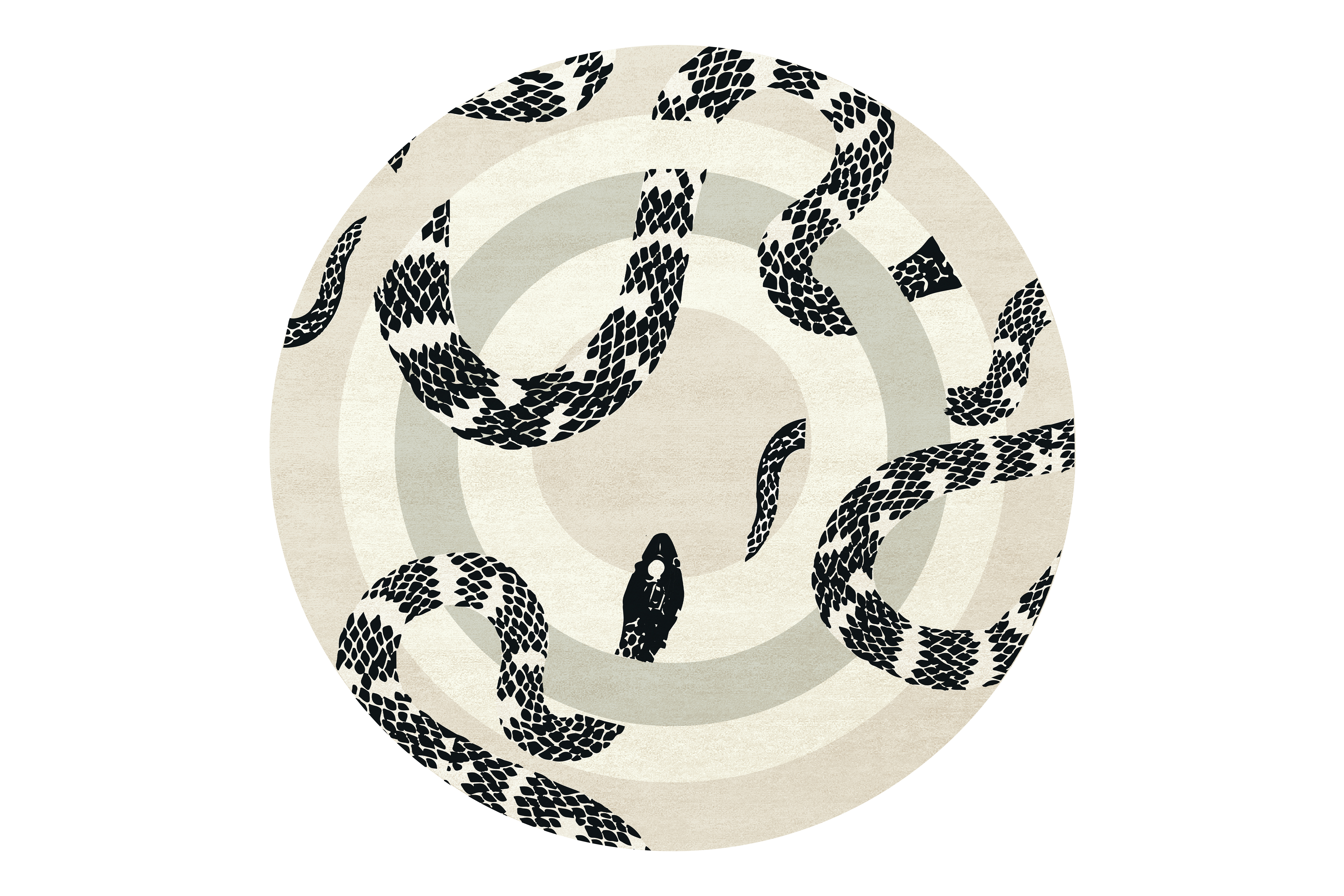 Imperial Snake Round Rug by Rug'Society