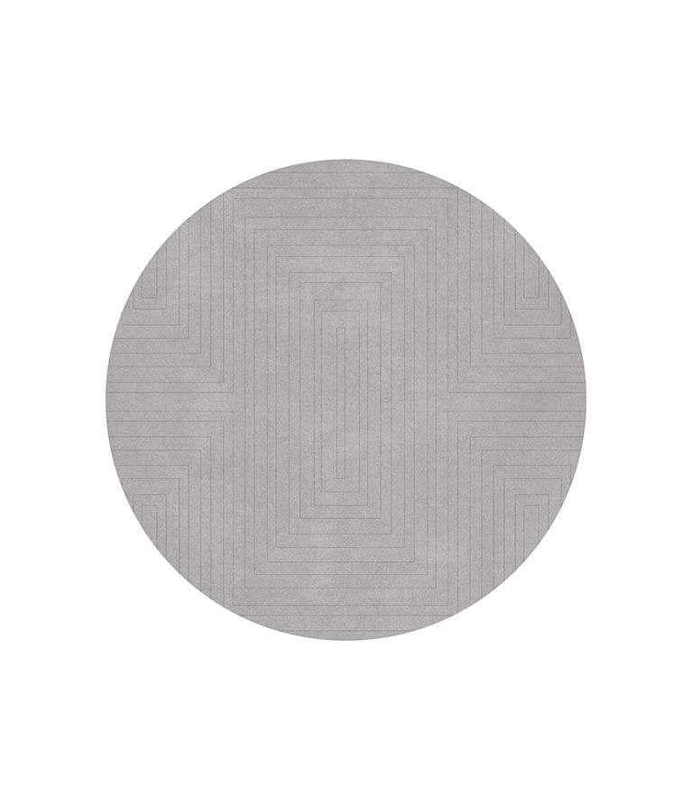 White Garden Round Rug by Rug'Society