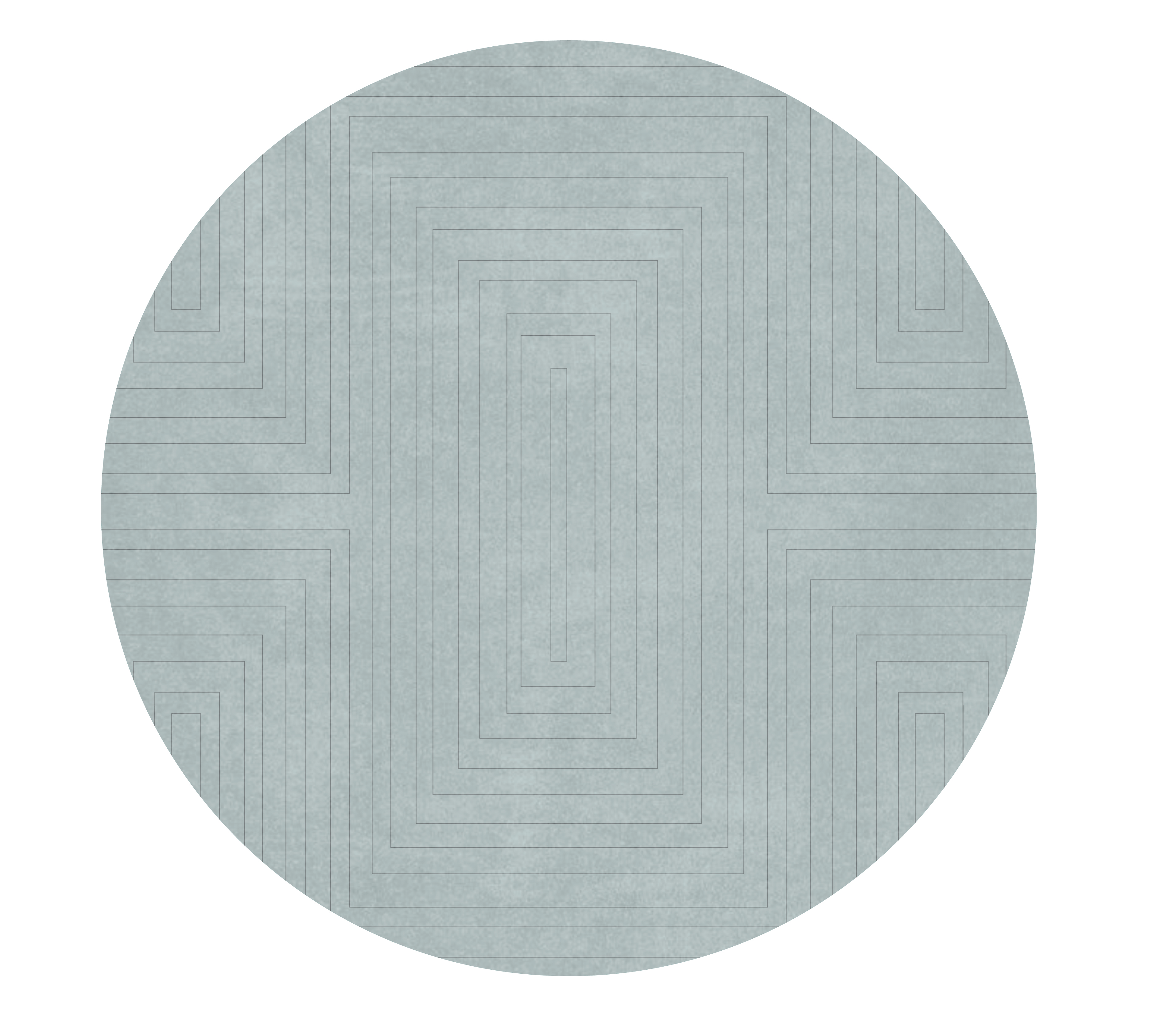White Garden Round Rug by Rug'Society