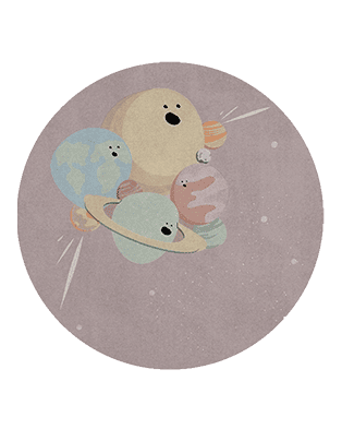 IV Planets Round Rug by Rug'Society