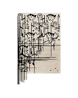 Black Ink Rug by Rug'Society