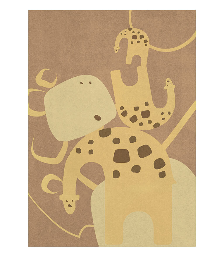 Giraffe Jungle Kids Rug by Rug'Society