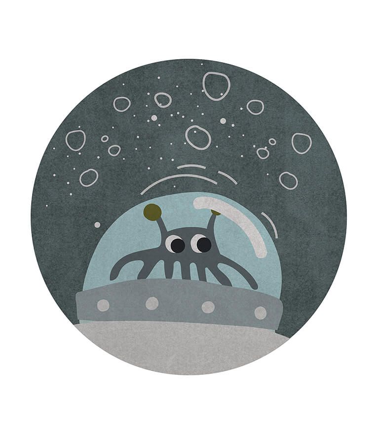 Mr. Martion Round Kids Rug by Rug'Society