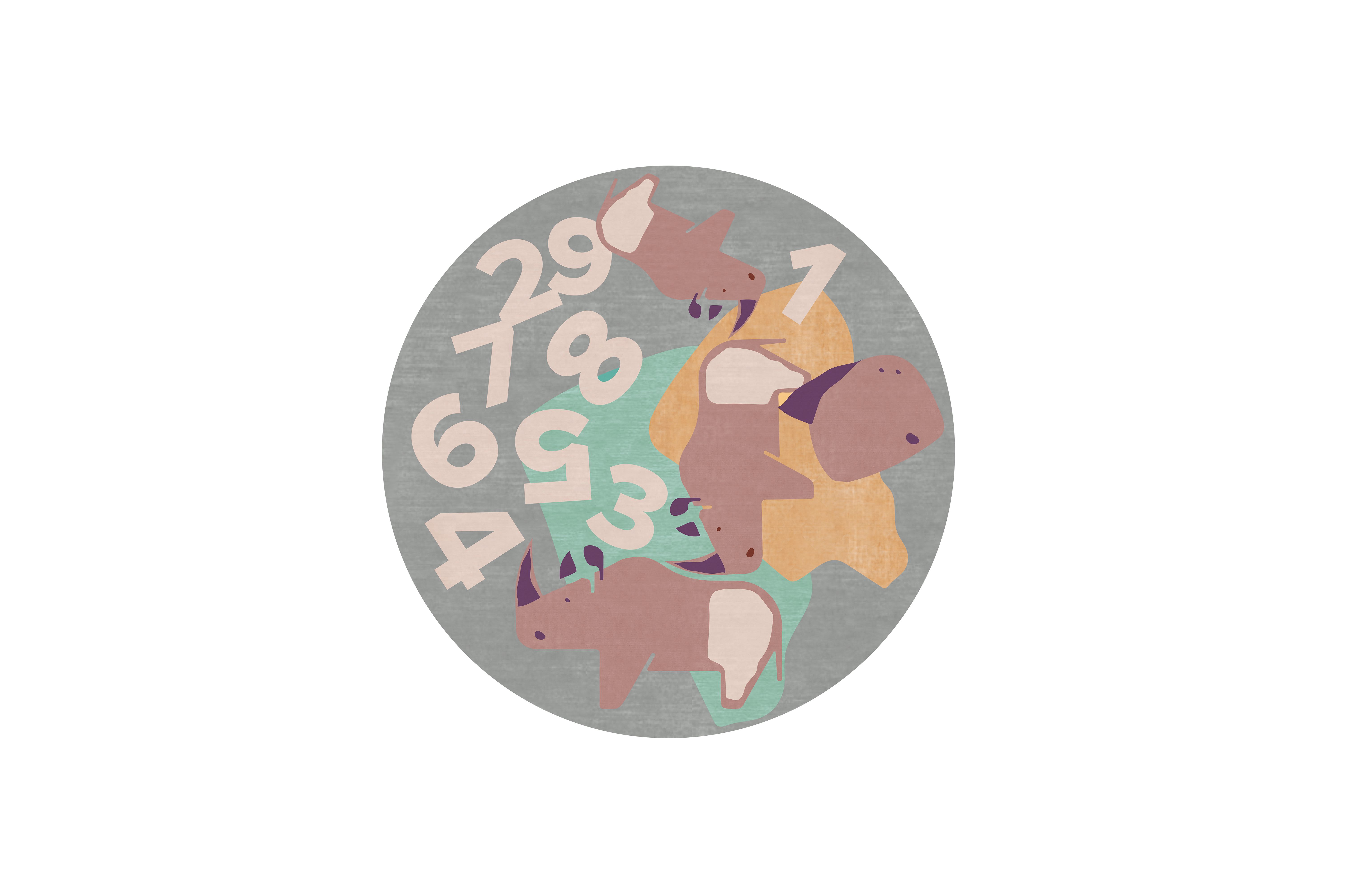 The Rhino's Troupe Round Rug by Rug'Society
