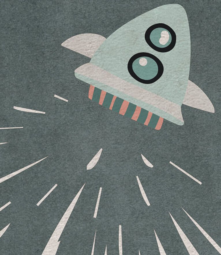 Details Thunder Rocket Round Rug by Rug'Society