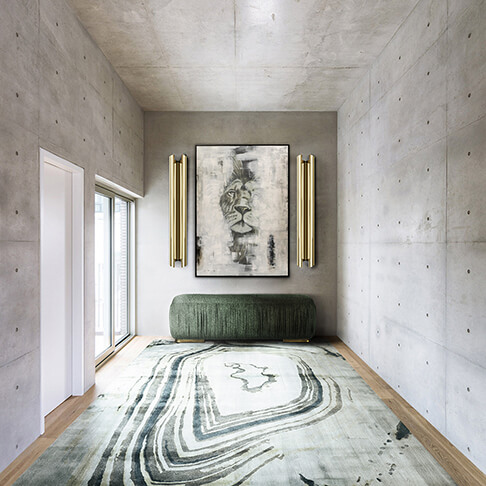 Hallway With Agatha Contemporary Rug by Rug'Society