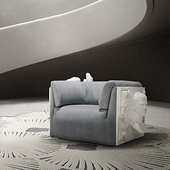 Classic Hallway With Dêco Irregular Rug by Rug'Society