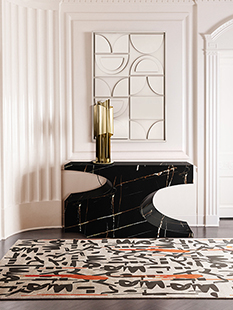 Hallway With Inkaholic Contemporary Rug by Rug'Society