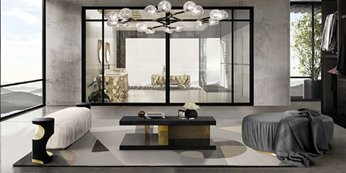 Modern Classic Living Room With Joh Rectangular Rug by Rug'Society