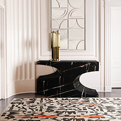 Modern Hallway Design With Inkaholic Urban Rug by Rug'Society